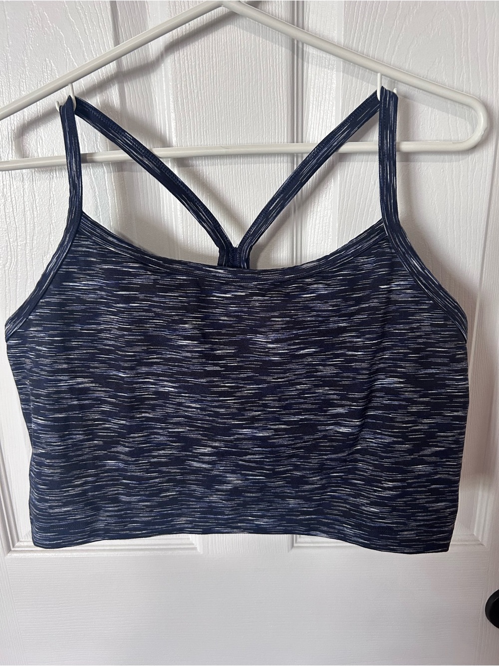 aerie Navy & Heather Gray cropped sports bra - “the hugger”